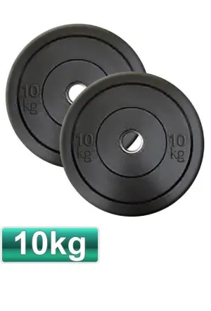 10KG OLYMPIC BUMPER GYM WEIGHT PLATES (PAIR)