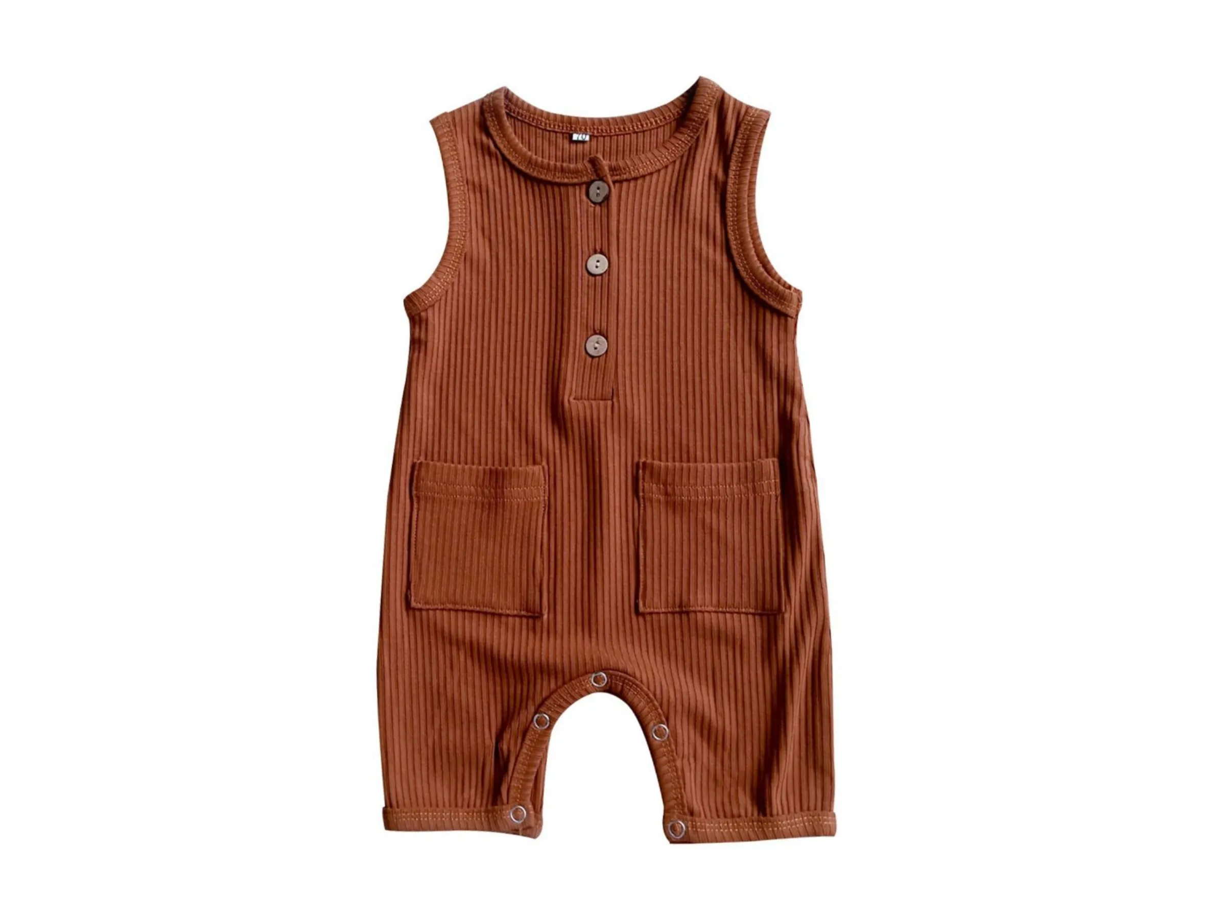 Amber Ribbed Pocket Romper