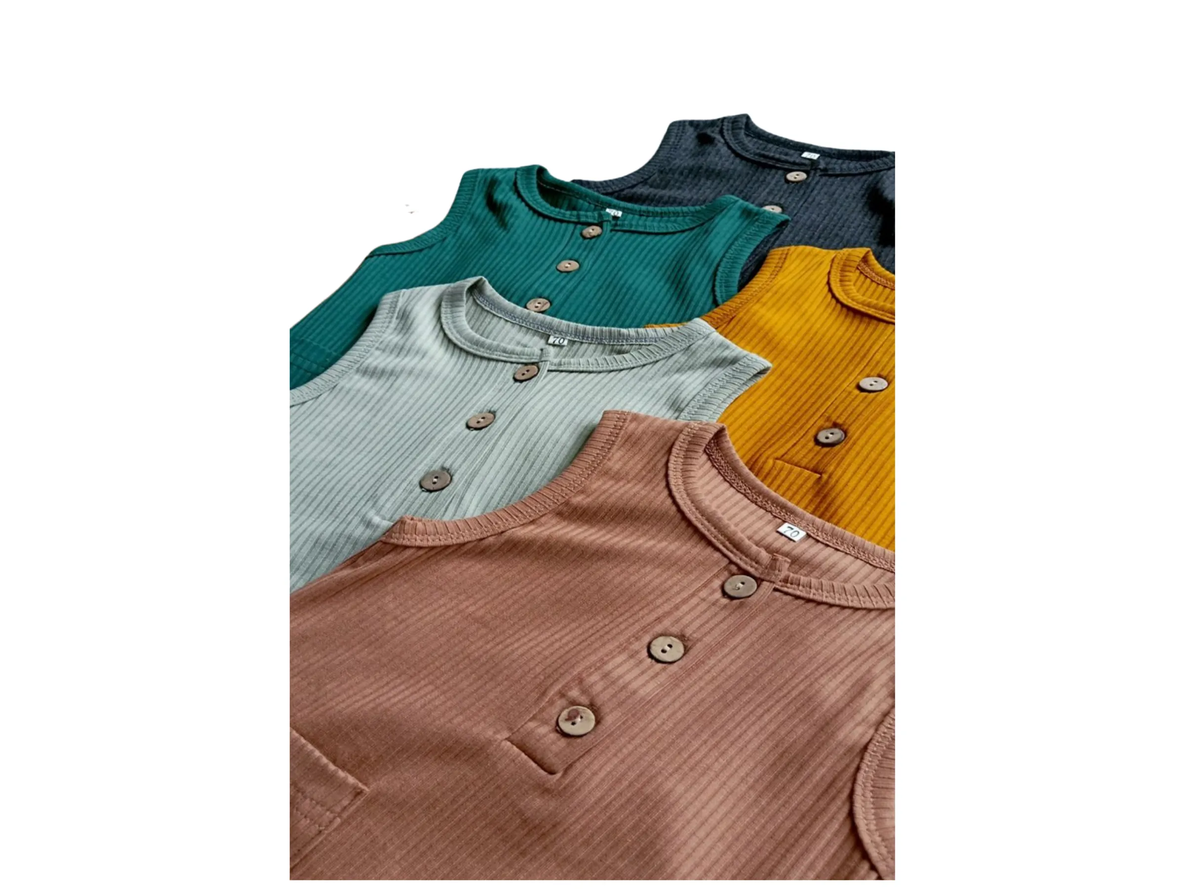 Amber Ribbed Pocket Romper
