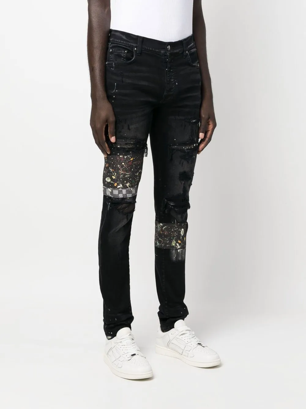 AMIRI distressed skinny-cut jeans