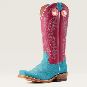 Ariat Futurity Boon Sky Blue Roughout Dragon Fruit Ladies