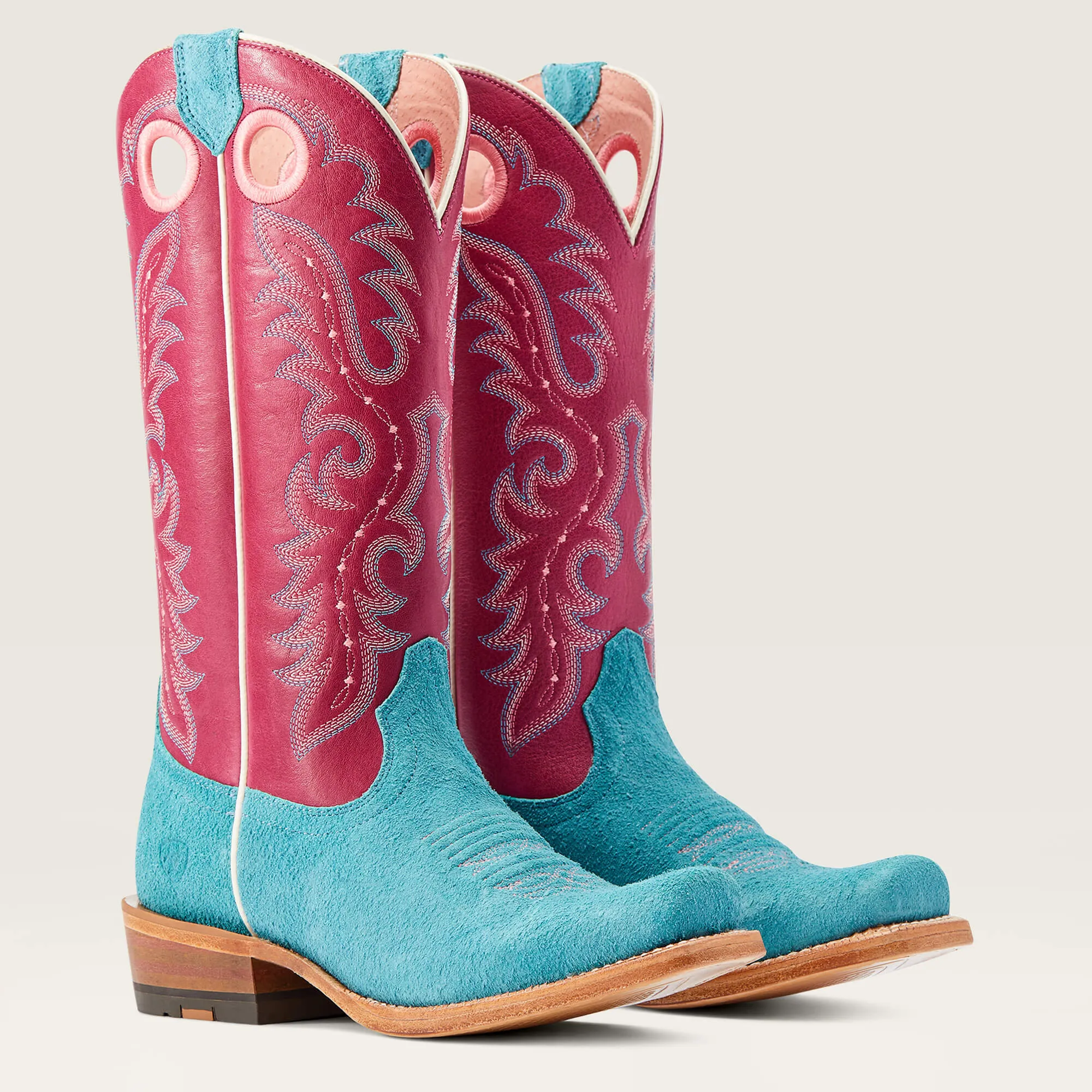 Ariat Futurity Boon Sky Blue Roughout Dragon Fruit Ladies