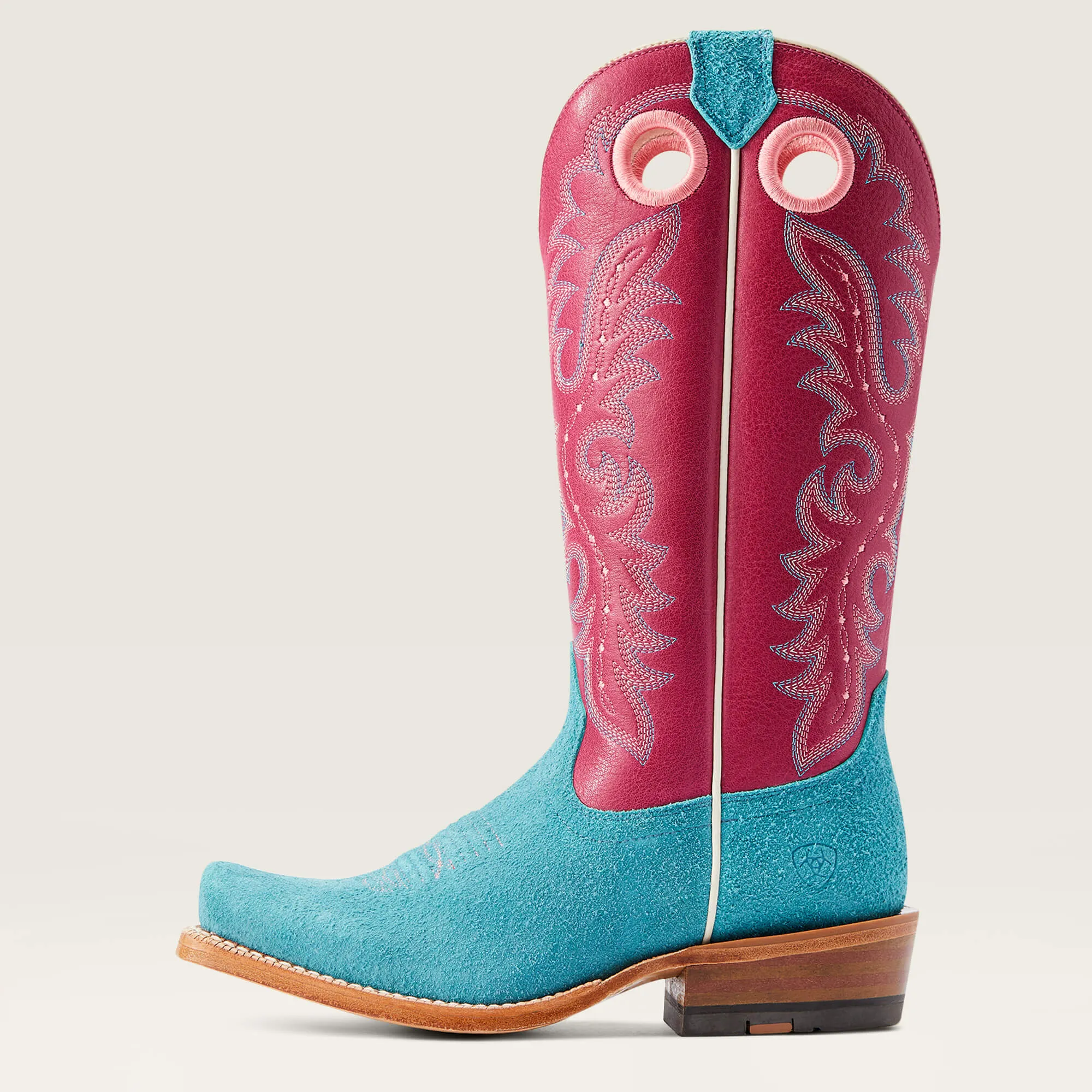 Ariat Futurity Boon Sky Blue Roughout Dragon Fruit Ladies