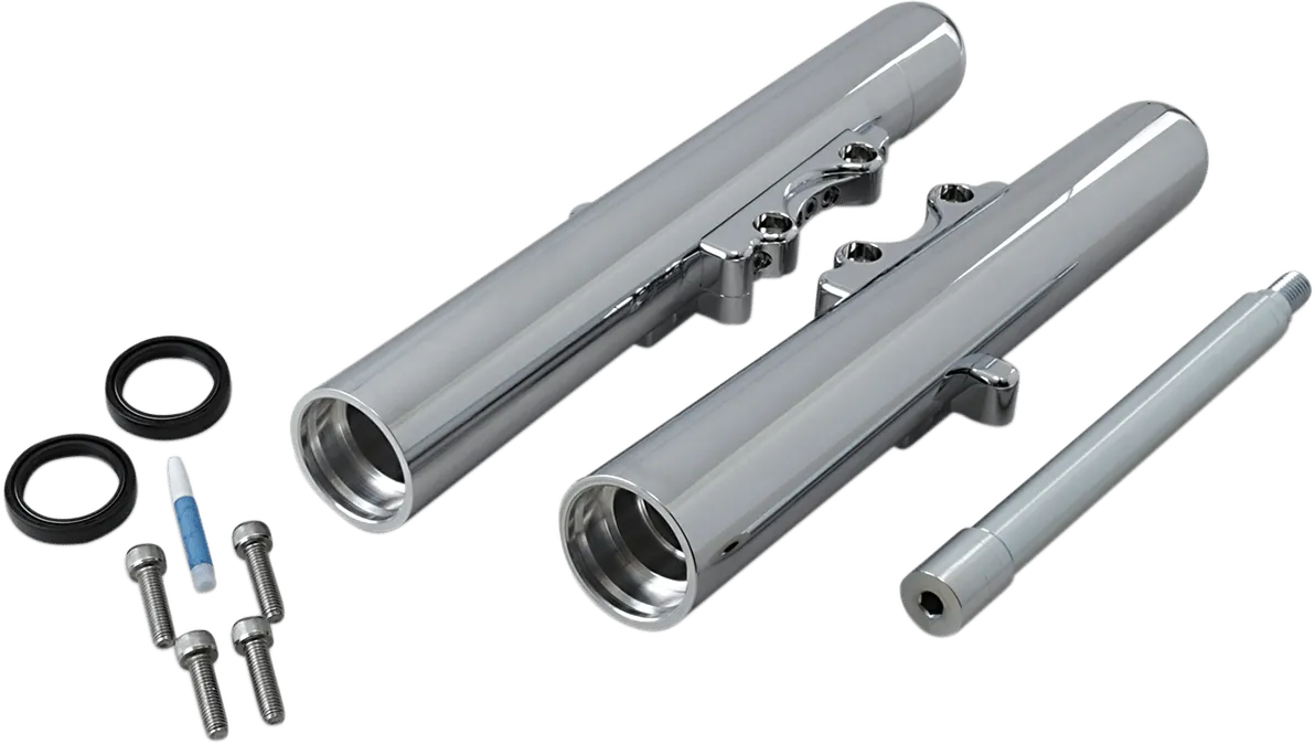 Arlen Ness 06-500 Hot Legs Dual Disc Fork Leg Set - Smooth - Chrome