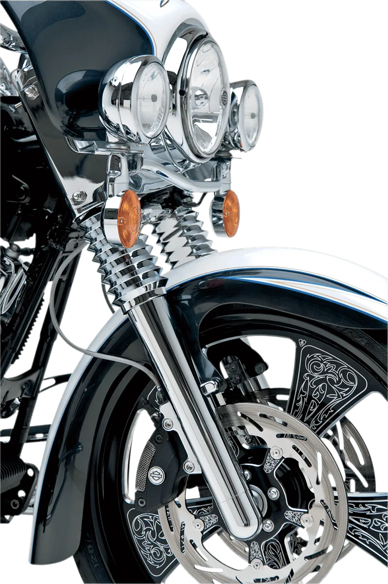 Arlen Ness 06-520 Hot Legs Single Disc Fork Leg Set - Smooth - Chrome
