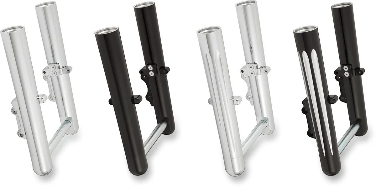 Arlen Ness 06-520 Hot Legs Single Disc Fork Leg Set - Smooth - Chrome