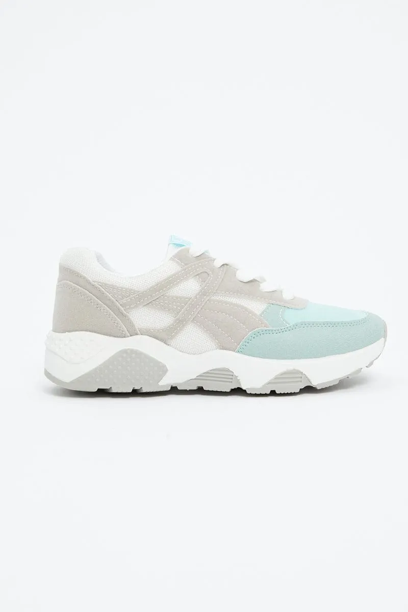 Blue Colourblock Sneakers