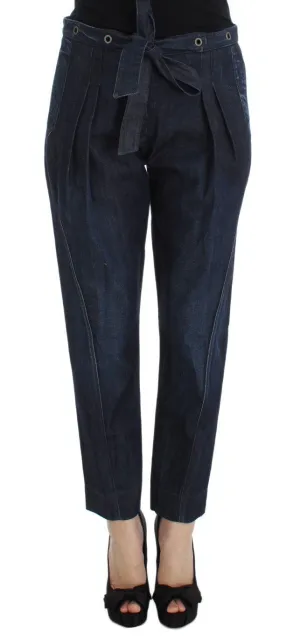 Blue Cotton Blend Loose Fit Jeans