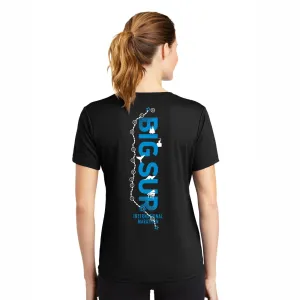 BSIM Women's Tech V-Neck Tee -Black- Course
