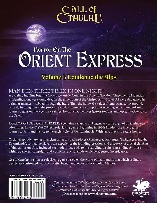 Call of Cthulhu - Horror on the Orient Express - 2 Volume Set
