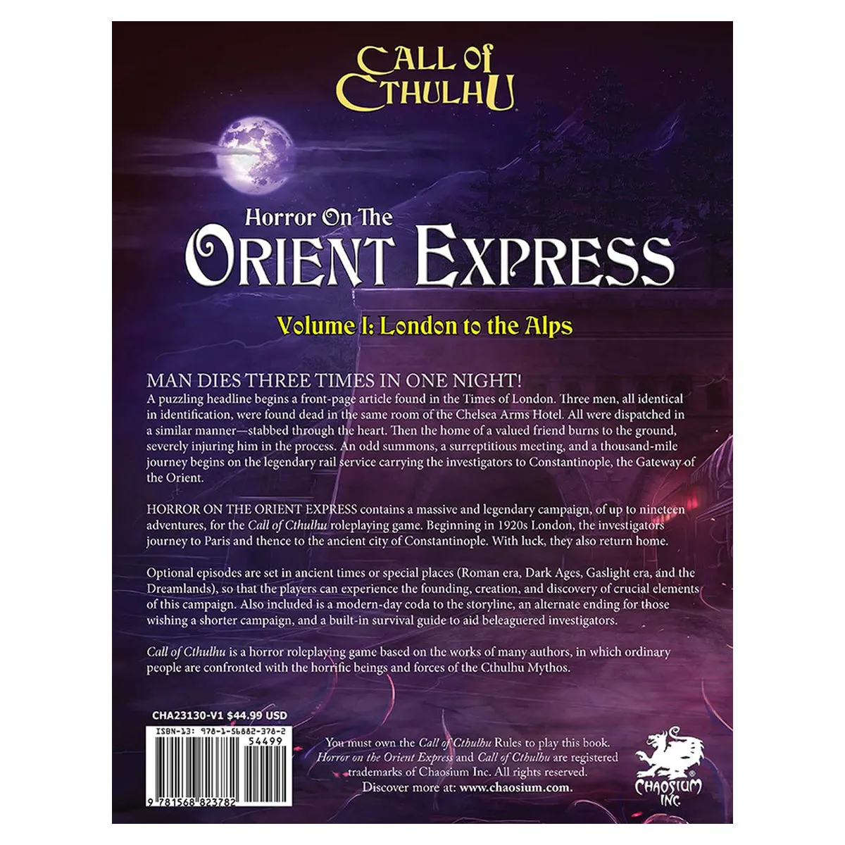 Call of Cthulhu RPG - Horror on the Orient Express 2 Volume Set
