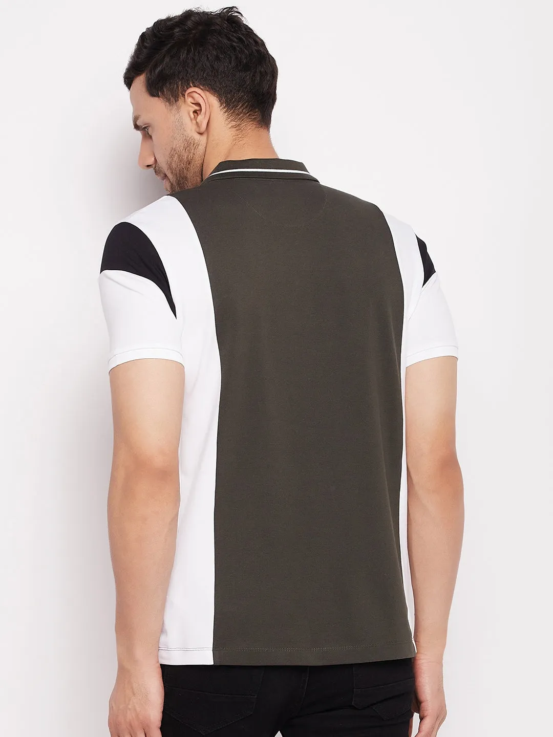 Camla Colourblocked Polo Collar T-Shirt