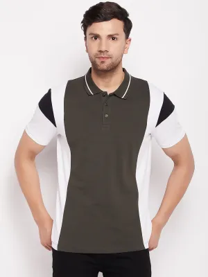 Camla Colourblocked Polo Collar T-Shirt
