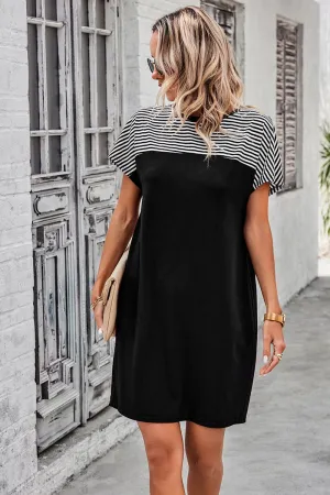 Casual Stripes Loose Fit T-Dress