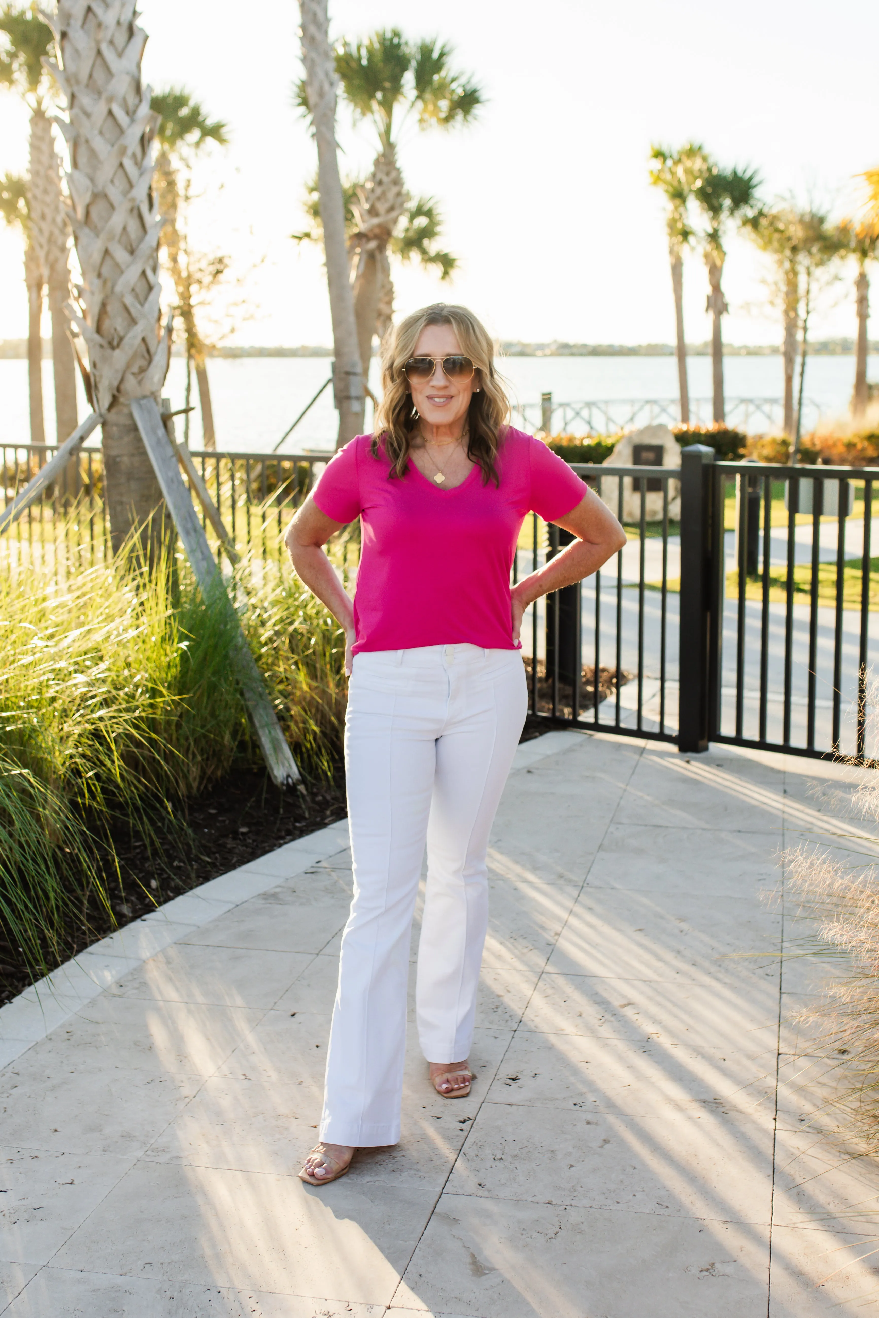 charlie tee in hot pink