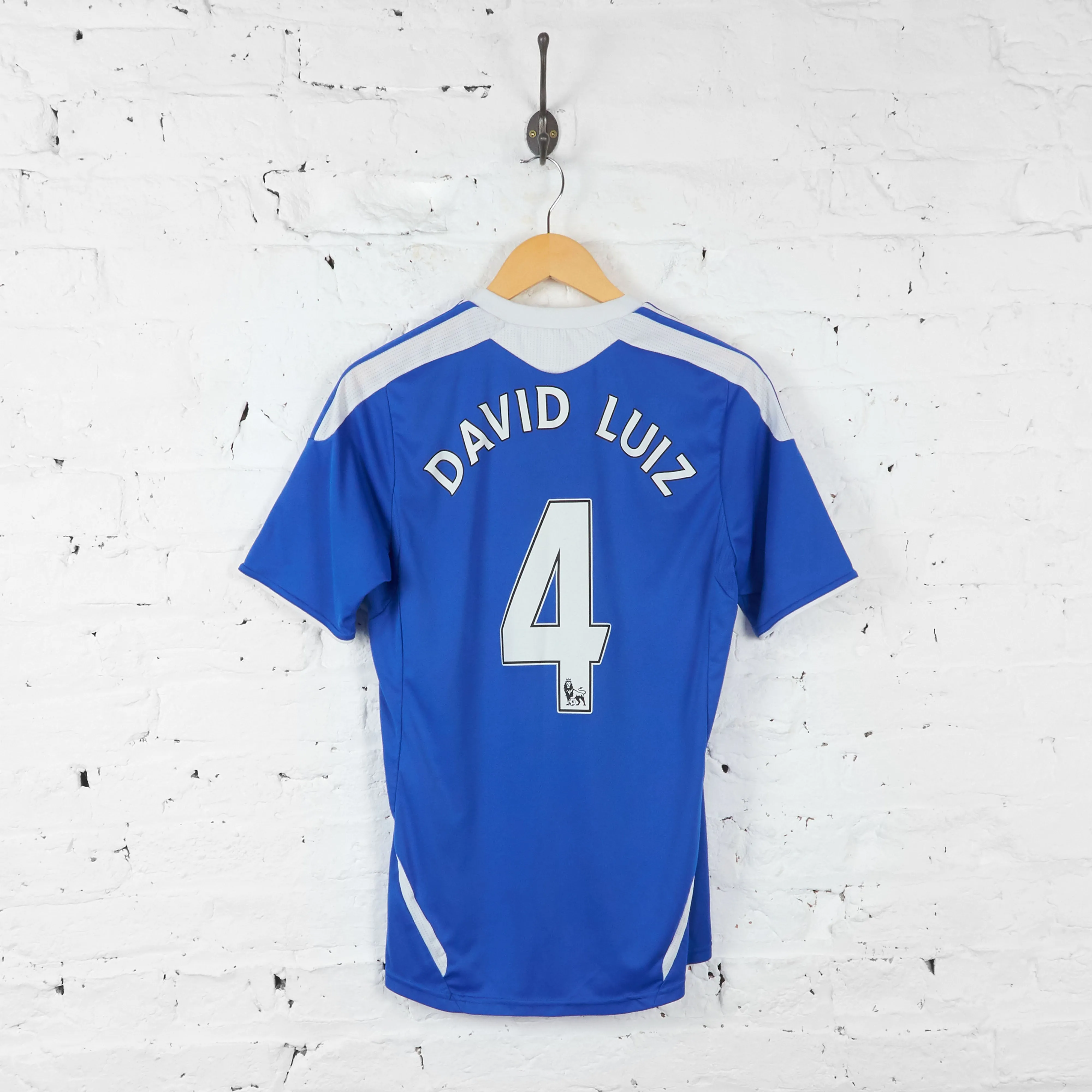 Chelsea 2011 David Luiz Adidas Football Shirt - Blue - S