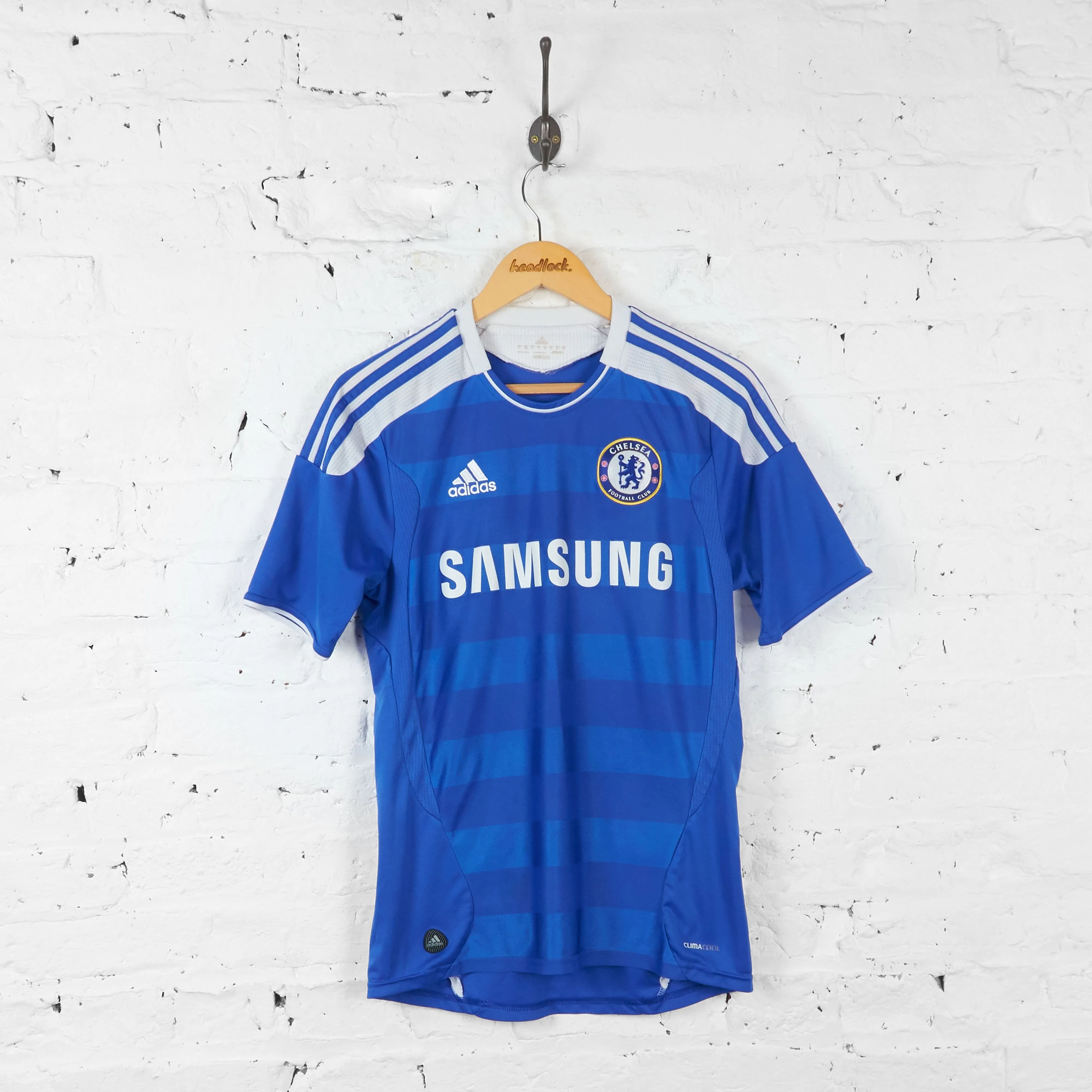 Chelsea 2011 David Luiz Adidas Football Shirt - Blue - S