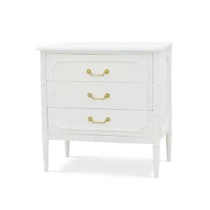 Chelsea 3 Drawer Bedside In Architectural White