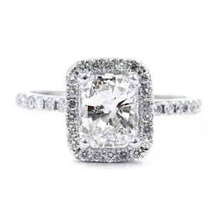 CHELSEA | Radiant Halo Engagement Ring