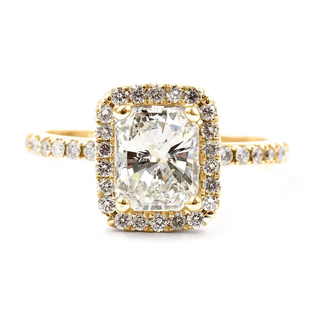 CHELSEA | Radiant Halo Engagement Ring