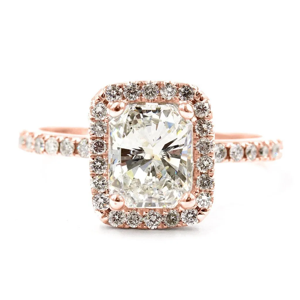 CHELSEA | Radiant Halo Engagement Ring
