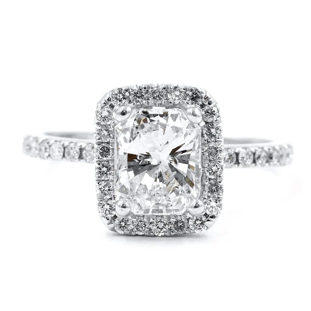 CHELSEA | Radiant Halo Engagement Ring