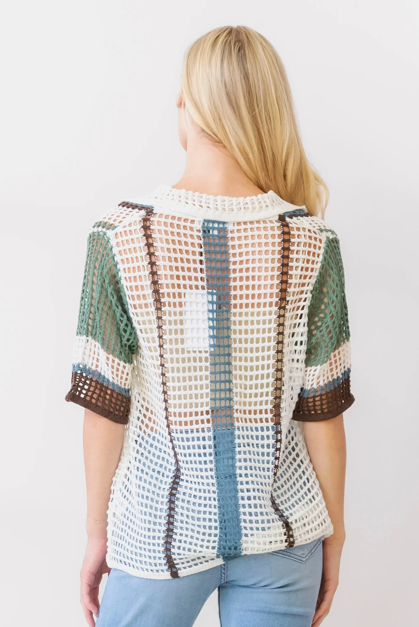 Crochet Button Down Cover Up