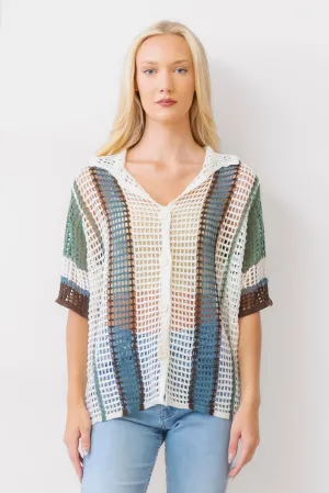 Crochet Button Down Cover Up
