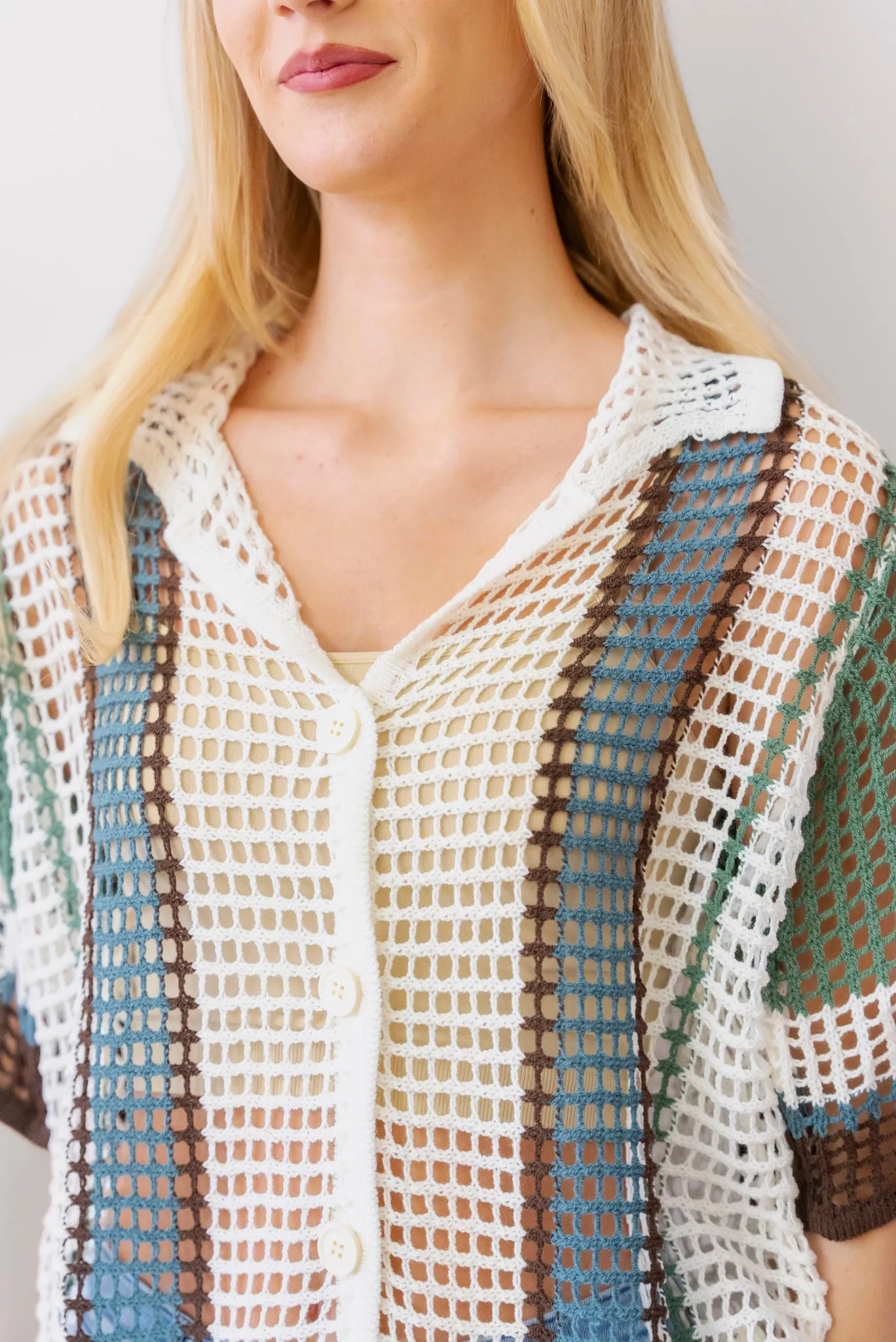 Crochet Button Down Cover Up