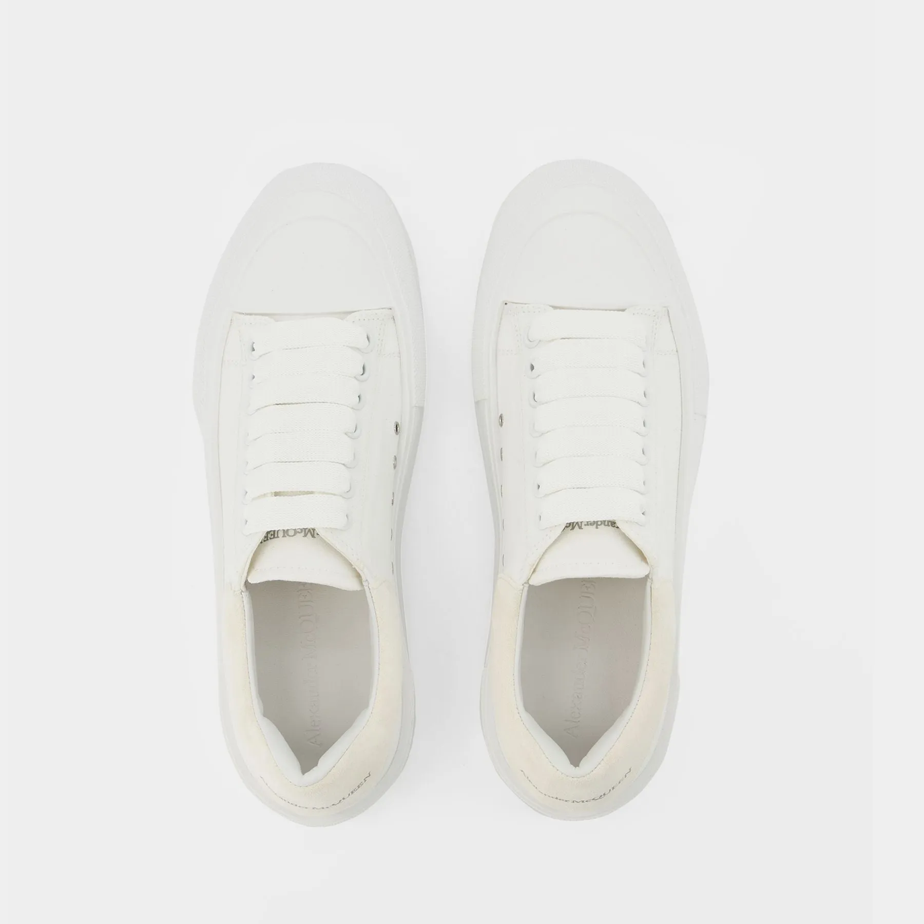 Deck Plimsoll Sneakers - Alexander Mcqueen - White - Canva