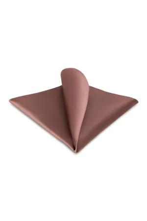 Desert Rose Solid Satin Silk Pocket Square
