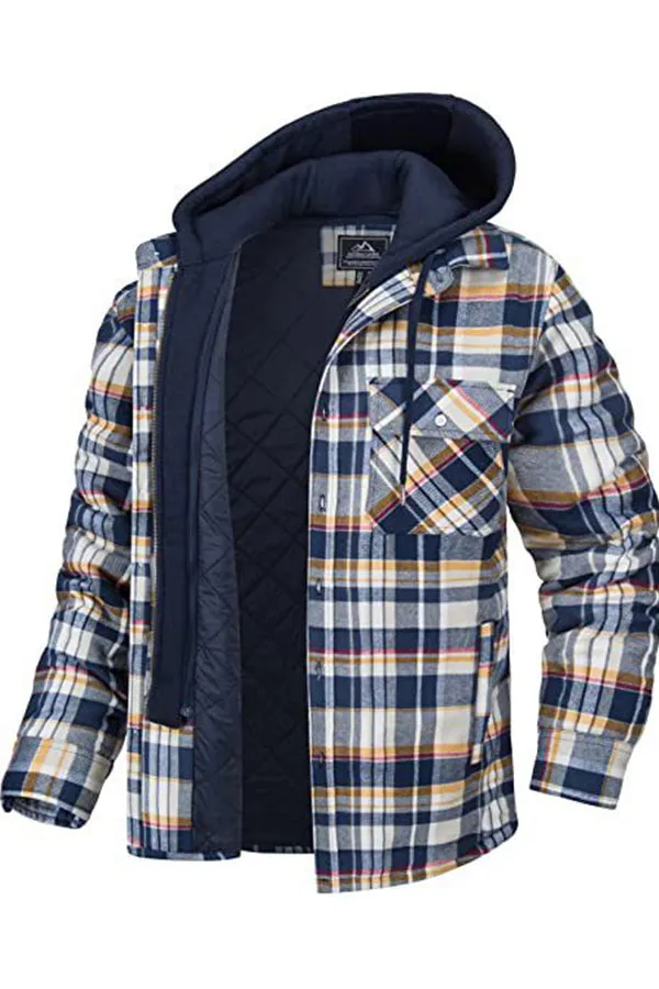 detachable hooded loose-fit jacket