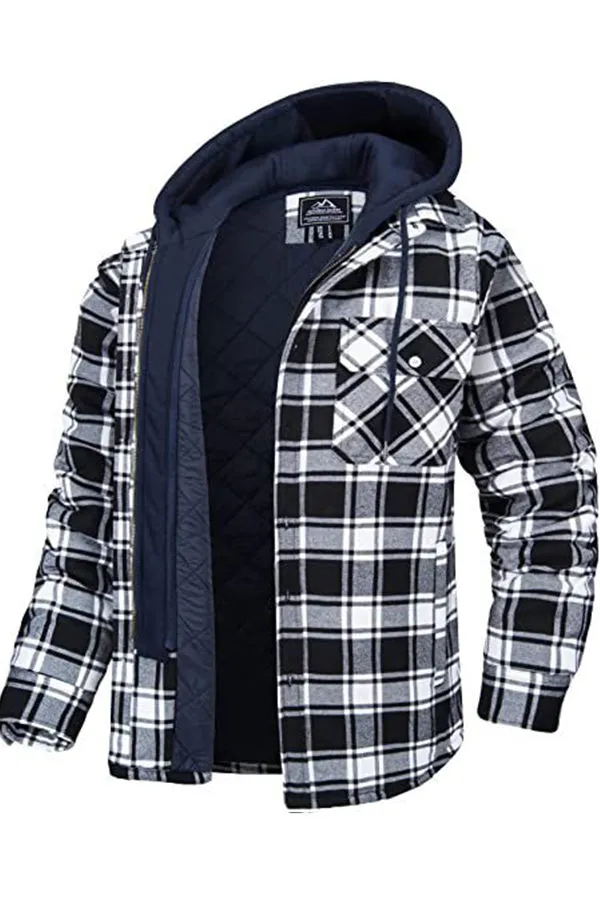 detachable hooded loose-fit jacket