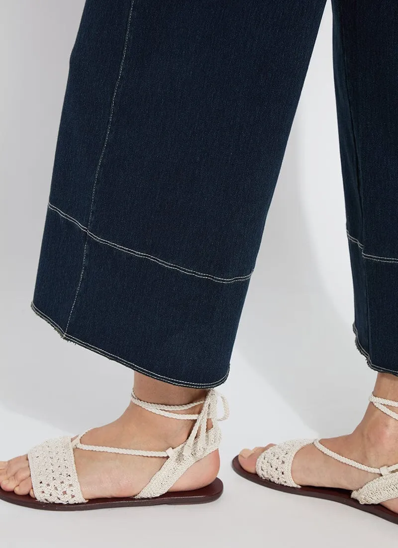Dion Sailor Crop Palazzo Denim (25" Inseam)
