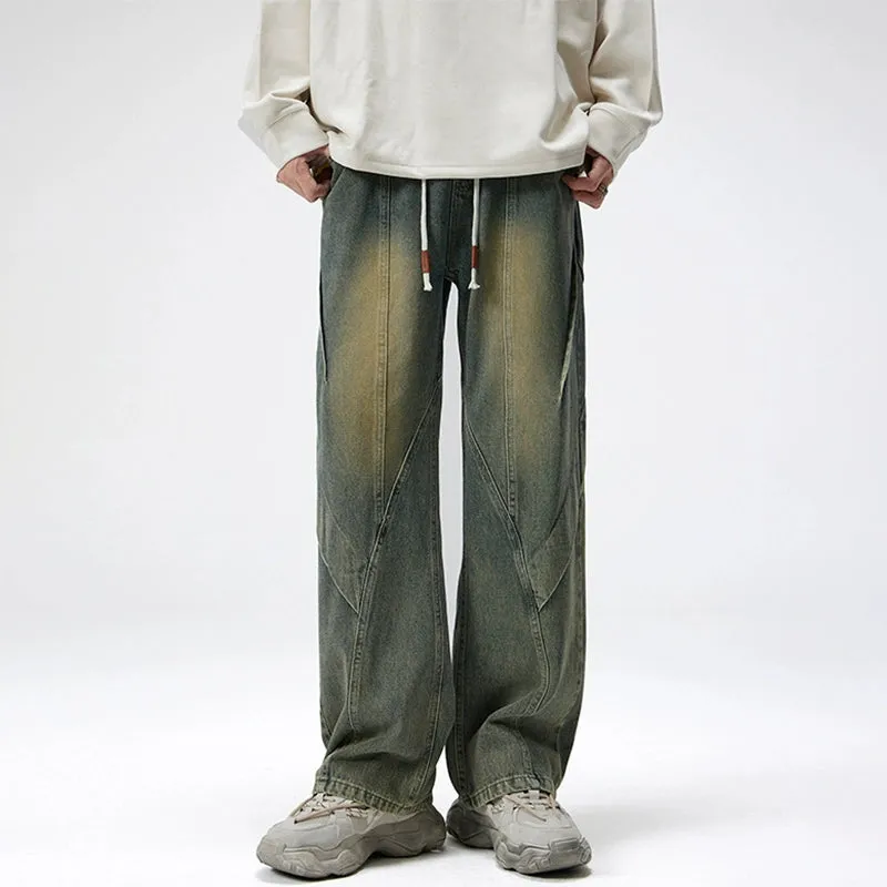 Distressed Washed Loose Fit Pants