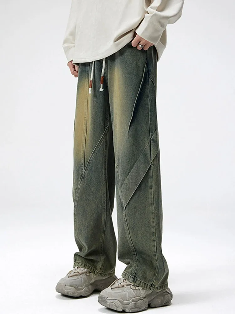 Distressed Washed Loose Fit Pants