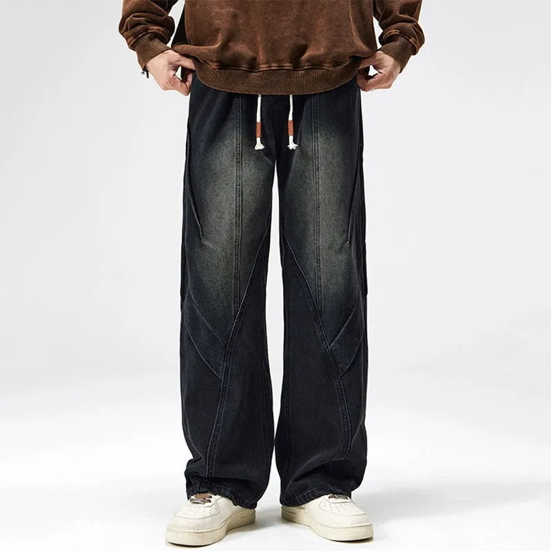 Distressed Washed Loose Fit Pants