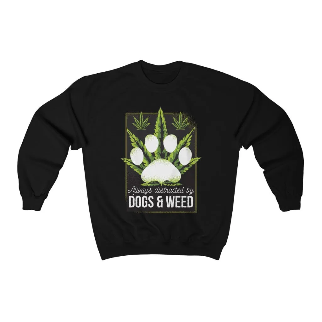 Dogs and weed Crewneck Sweatshirt
