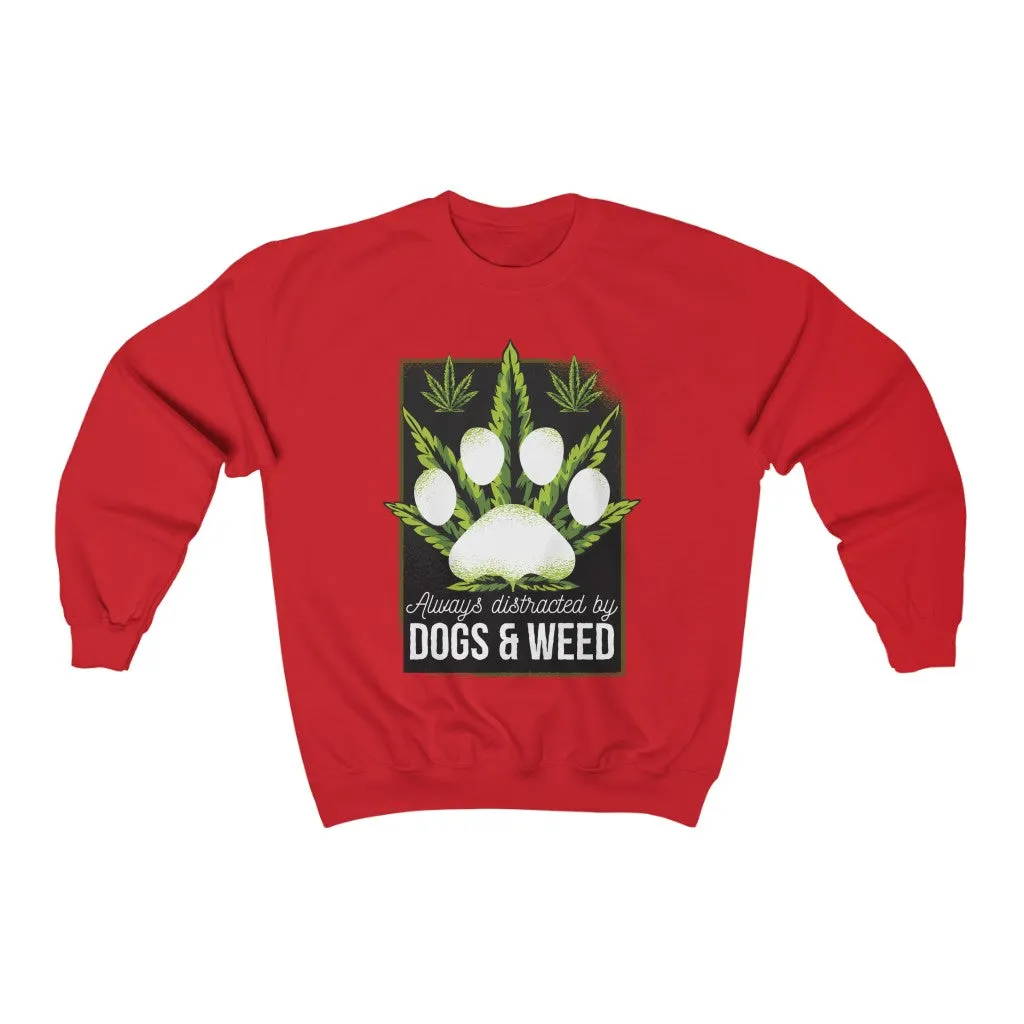 Dogs and weed Crewneck Sweatshirt