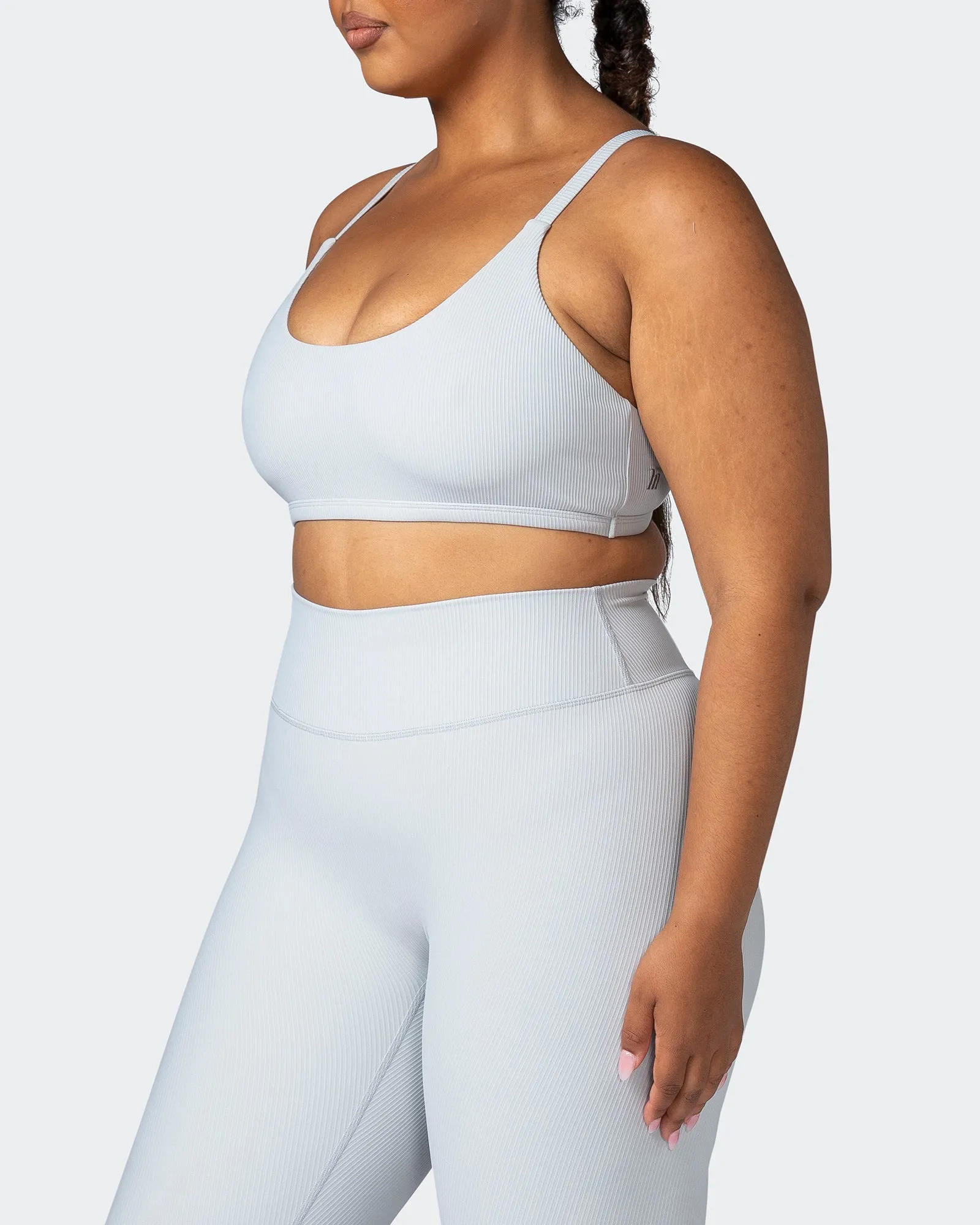 Effortless Rib Bralette - Quiet Grey