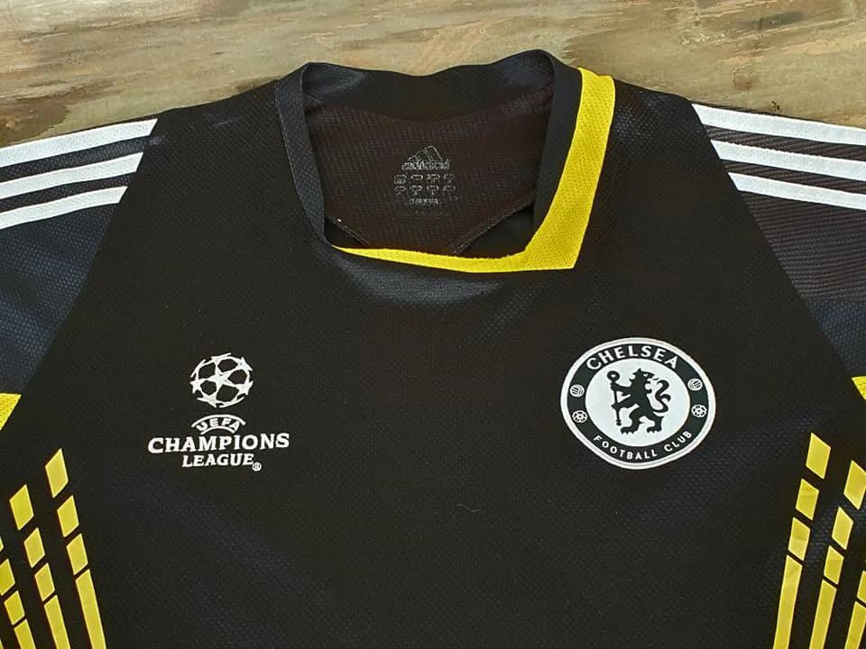 ENGLISH PREMIER CHELSEA 2008-09 UEFA CHAMPIONS FINAL JERSEY AUTHENTIC ADIDAS TRAINING SHIRT MEDIUM / CODE # 658318