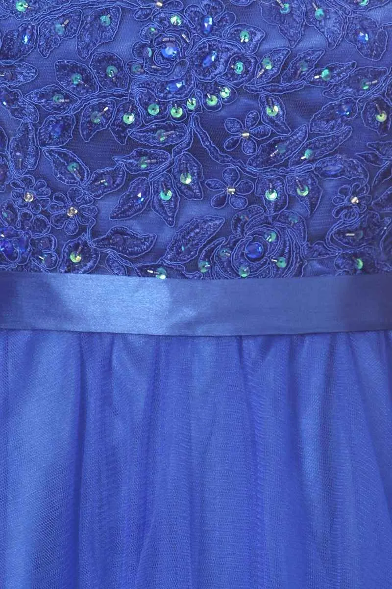Eureka 3622 Cap Sleeve Lace Applique Bodice Dress