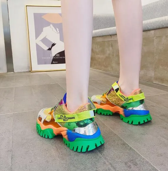 Europe station color Torre shoes | women super fire jelly sneakers