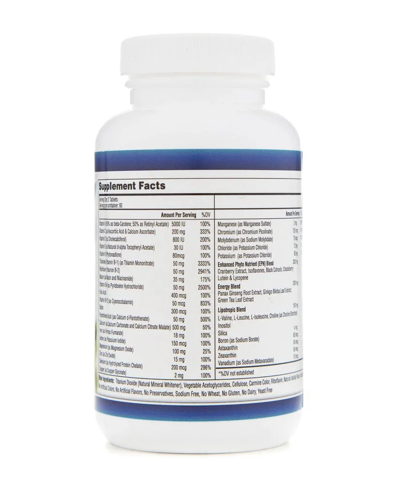 EZ Health Solutions© Women's Ultra Natural Daily Vitamin Supplement 120 Vegetarian Tablets