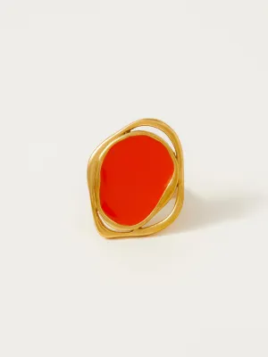 Fashion Jewelry-18k Gold Plated-Rings-Copacabana-Orange-RIVA1001_O-Fashion Edit Voyce
