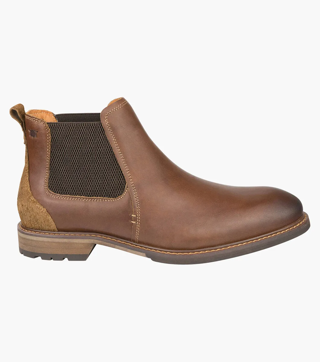 Florsheim Men's Lodge Plain Toe Chelsea Boot - Chestnut