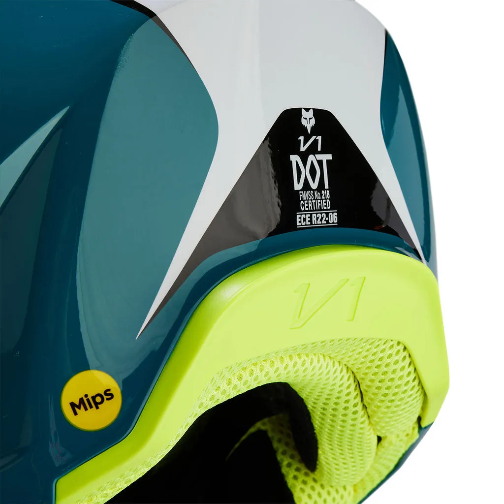 Fox - 2024 V1 Nitro Maui Blue/White Helmet