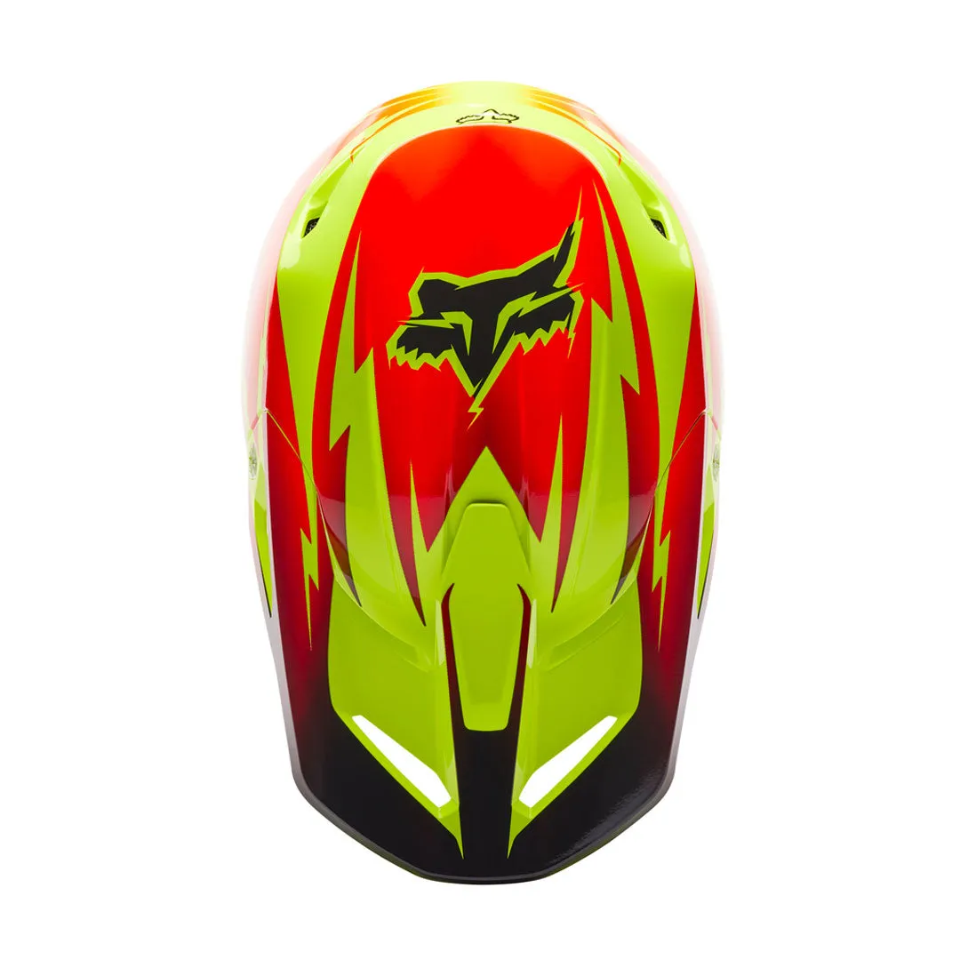 Fox - 2024 V1 Statk Yellow/Red Helmet