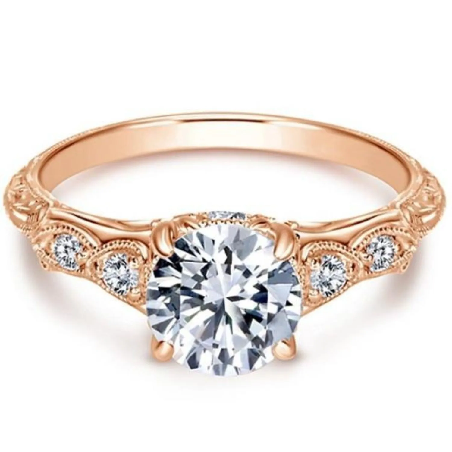 Gabriel & Co. Amavida "Chelsea" Round Cut Diamond Engagement Ring