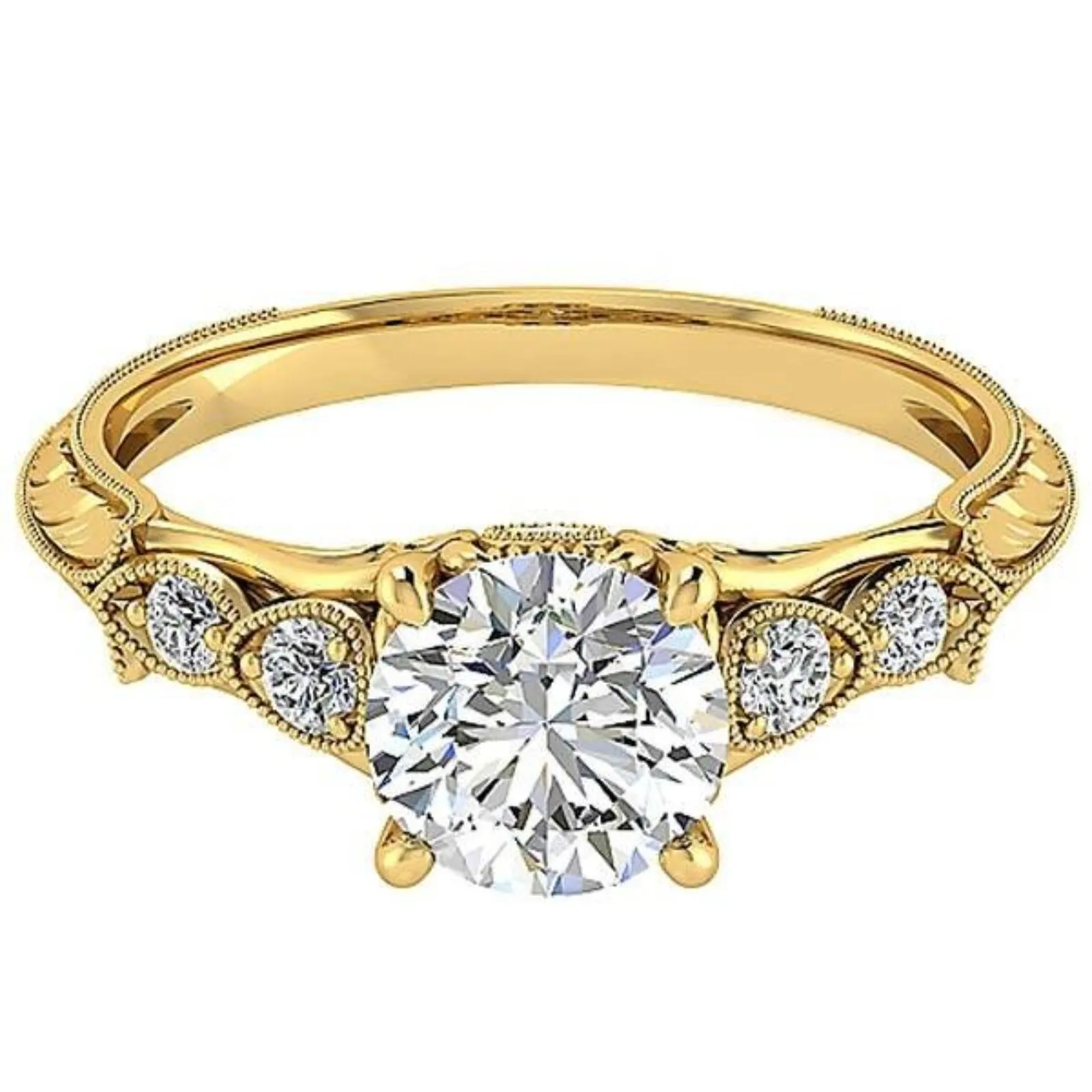 Gabriel & Co. Amavida "Chelsea" Round Cut Diamond Engagement Ring